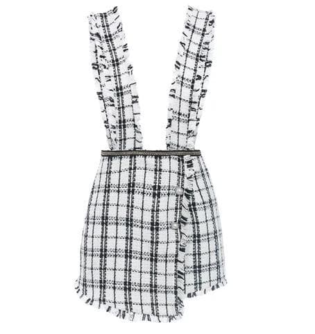 High-Waist Rock mit Träger-wedress.ch-White-S-wedress.ch